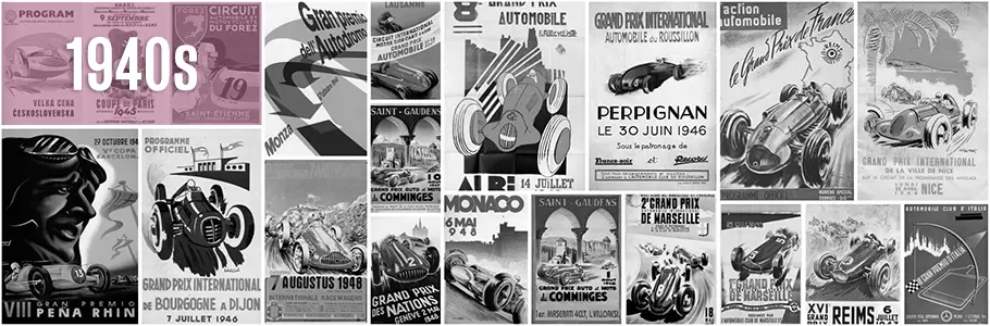 Formula 1 Race Covers 1940s