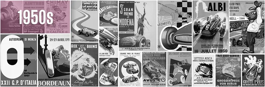 Formula 1 Race Covers 1950s