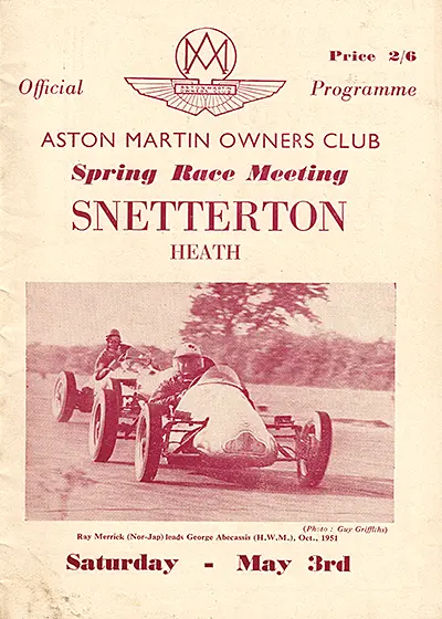 1952-05-03 | 1952 Aston Martin Owners Club Formula 2 Race | Snetterton