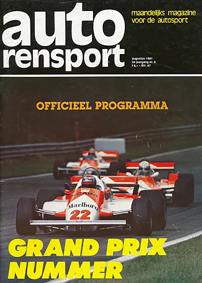 1981-08-30 | 1981 Grote Prijs Van Nederland | Zandvoort