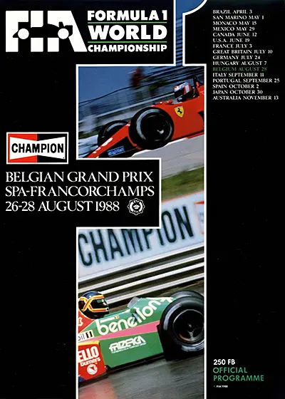 1988-08-28 | 1988 Grand Prix De Belgique | Spa-Francorchamps